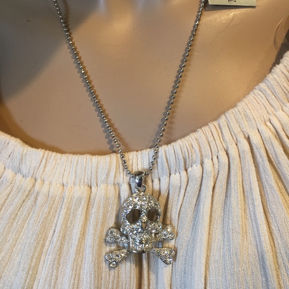 Skeleton Crystal Necklace